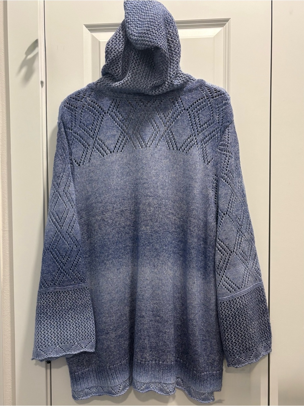 Torrid Indigo Space Dye Hooded Sweater Size 3X New Without Tags - Picture 2 of 12